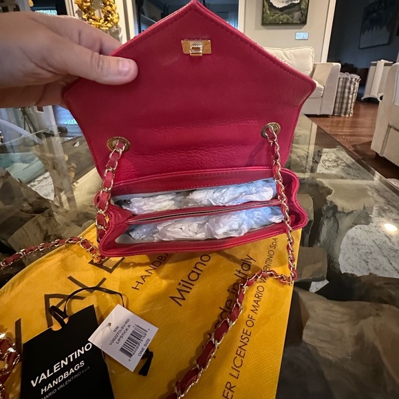 ‼️RARE‼️🎸💯AUTH. VALENTINO by MARIO V.🔥NWT🔥Lynn D Plate Leather Shoulder Bag - Picture 12 of 15